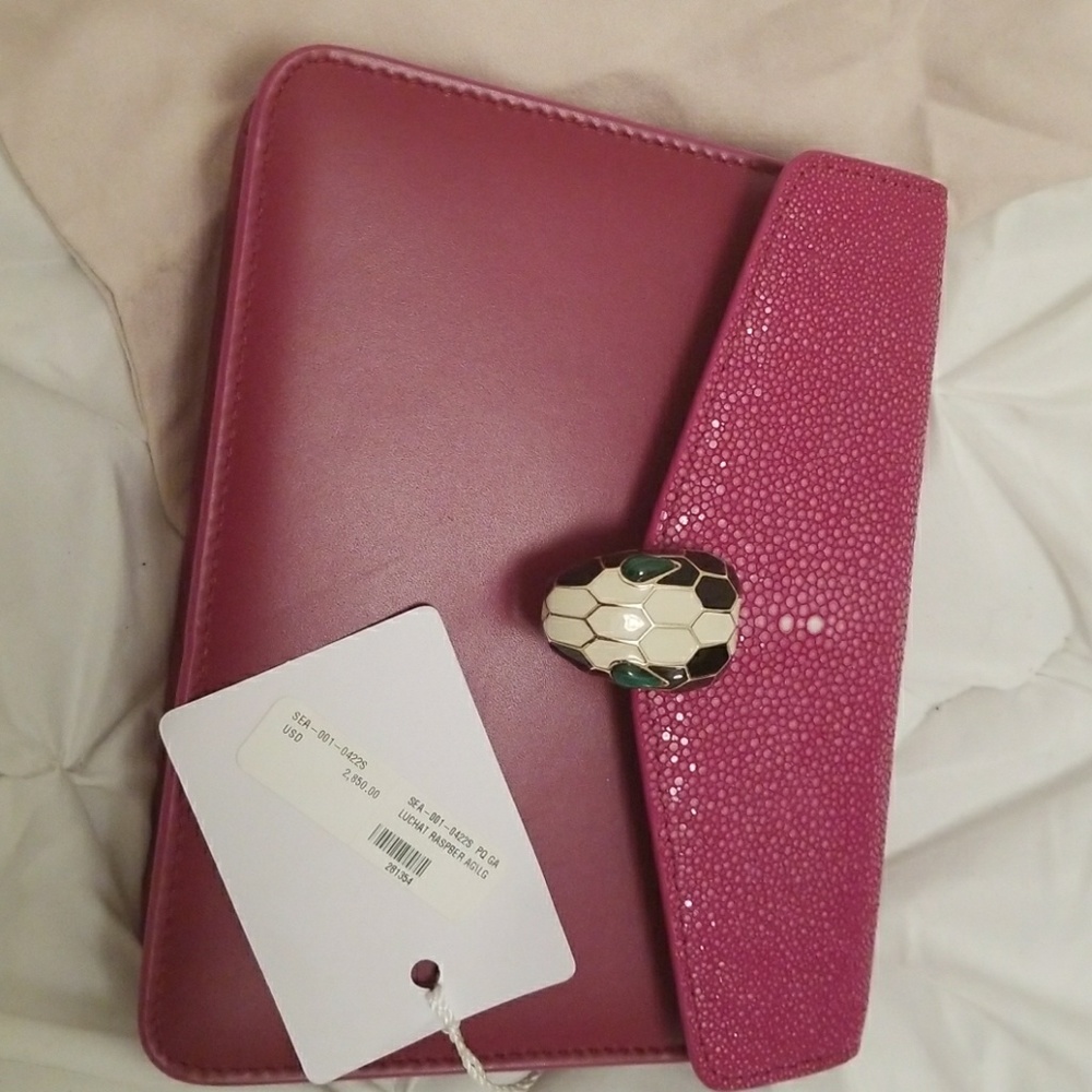 Bulgari bag with branded mirror and rain cover